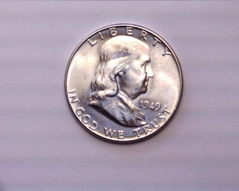 1949 Key Date Silver Franklin Half Dollar  FBL Gem BU  - Nice *PRICE DROP *