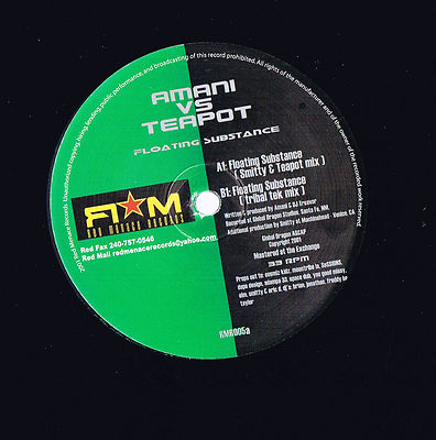 Amani vs.Teapot  FLOATING SUBSTANCE 12'' Vinyl RED MENACE RECORDS US 2001 RMR 005