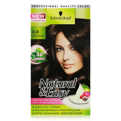 (Free Shipping) Schwarzkopf Natural & Easy 3.0 Dark Brown ...