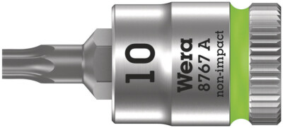 Wera 003390, 8767 A Torx  Zyklop Bit Socket, 1/4'' Drive, TX 10 x 28 mm