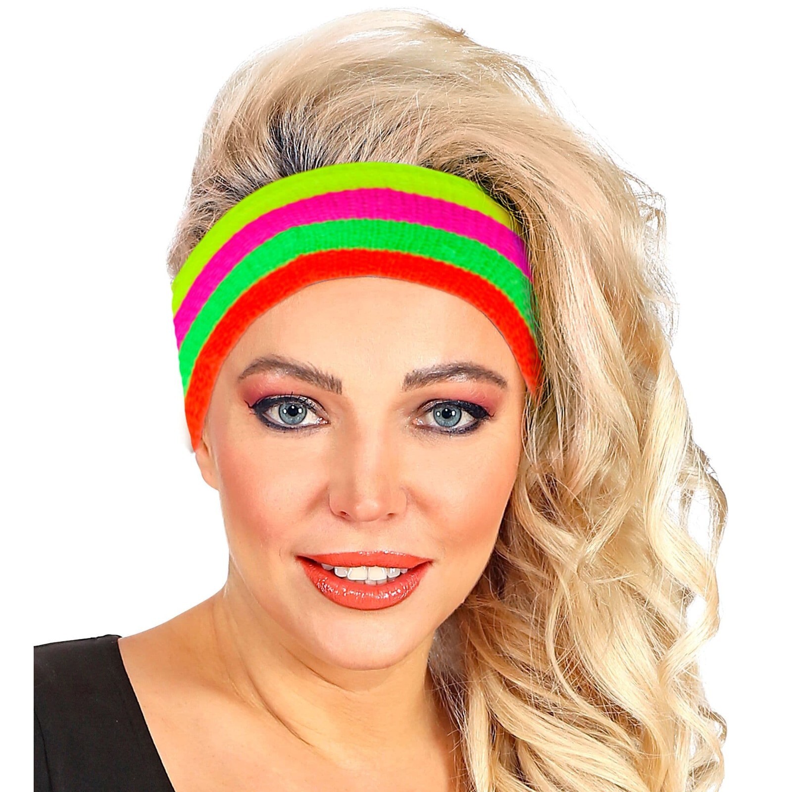 Multicolour Neon Sweatband 1980s