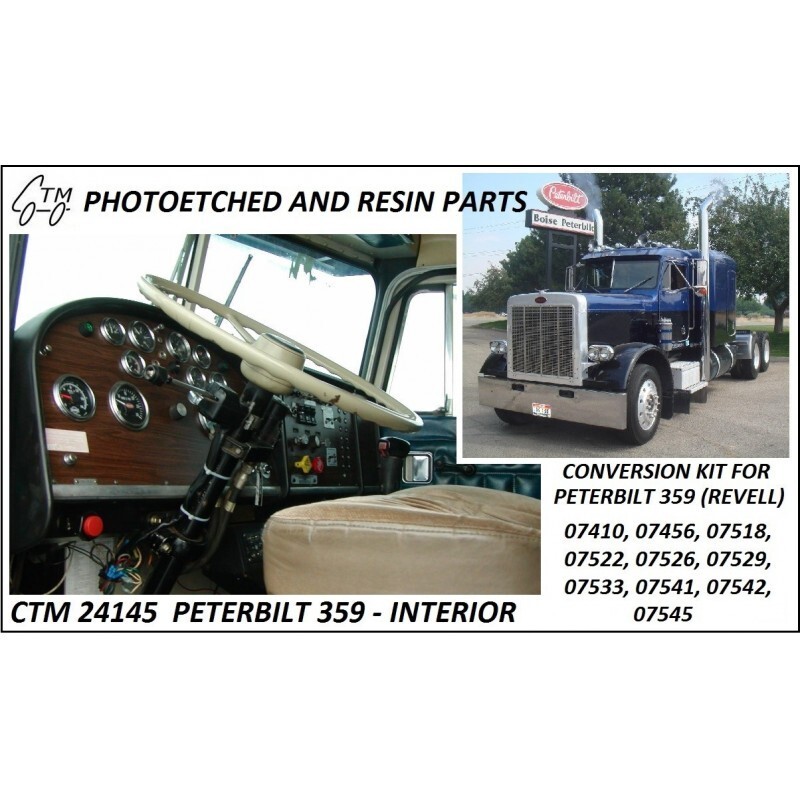 CTM 1/25 Revell Peterbilt 359 Interior/Dash Detail Conversion Kit Photoetch