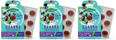 3 x HERBAPOL Blackcurrant and Elderflower Flavored Tongue Cleansing 3 x 20g -60g