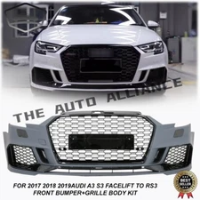 For 2017-2019 Audi A3 Facelift Upgrade to RS3 Style Conversion Front Bumper Kit