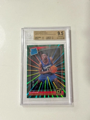 2018-19 Panini Donruss Shai Gilgeous-Alexander Holo Green Laser #/99 BGS 9.5