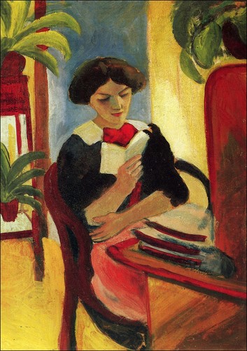 AUGUST MACKE, ELISABETH READING -FRAMED WALL ART POSTER PRINT 4 SIZES - Picture 7 of 10