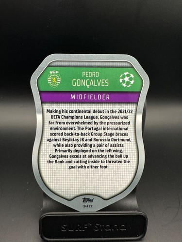 2022-23 Topps Pro Elite Die Cut Foil Shield Pedro Goncalves - SCP - Picture 2 of 2