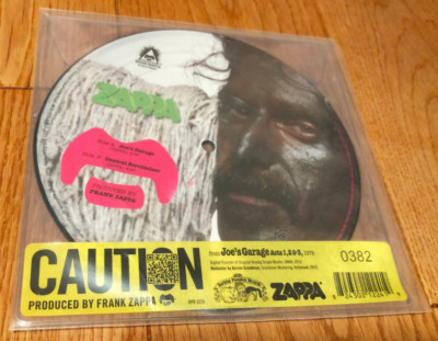 FRANK ZAPPA ''Joe's Garage'' 2 Track Picture Vinyl Single RSD 2016 numbered
