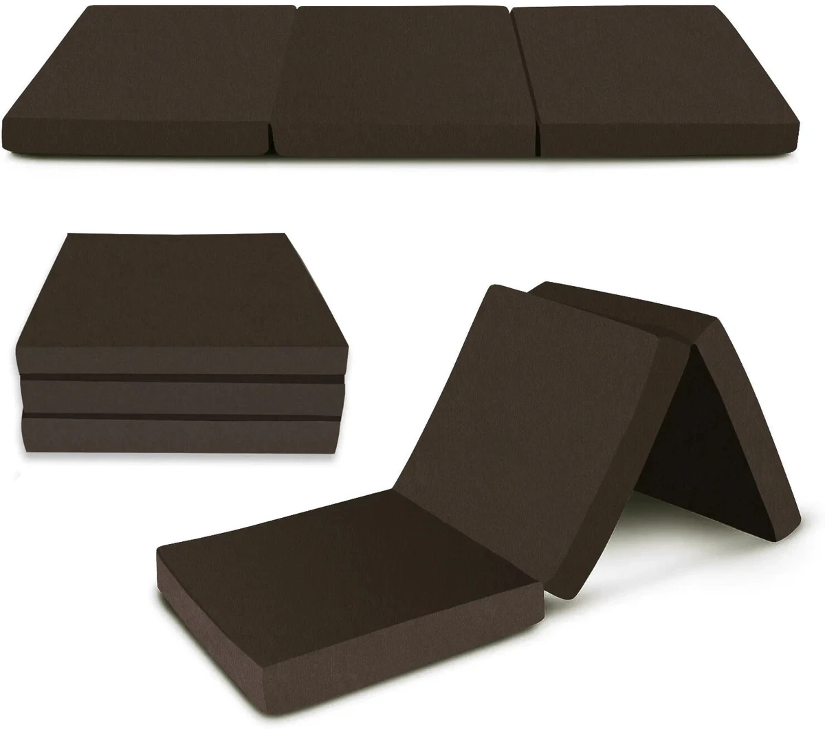 Kids Folding Faux Leather Futon Mattress Multiple Colours Available