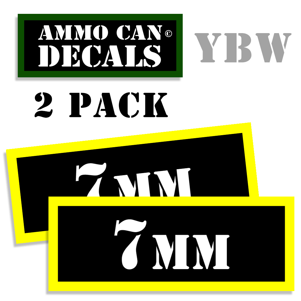 2-Pack 7MM Ammo Box Label Decals for Enhanced Identification and Organization