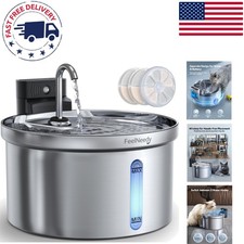 Wireless 3.5L Pet Water Fountain - Stainless Steel Automatic Hydration