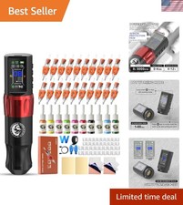 Multifunctional Wireless Tattoo Pen Kit with Silicone Grip for Beginners Artists