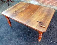 Victorian extending  dining table oak antique farmhouse kitchen rustic seats 6-8