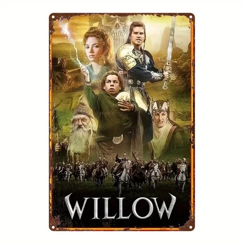 Willow Fantasy Movie Poster Vintage Tin Metal Signs Home Décor 8x12
