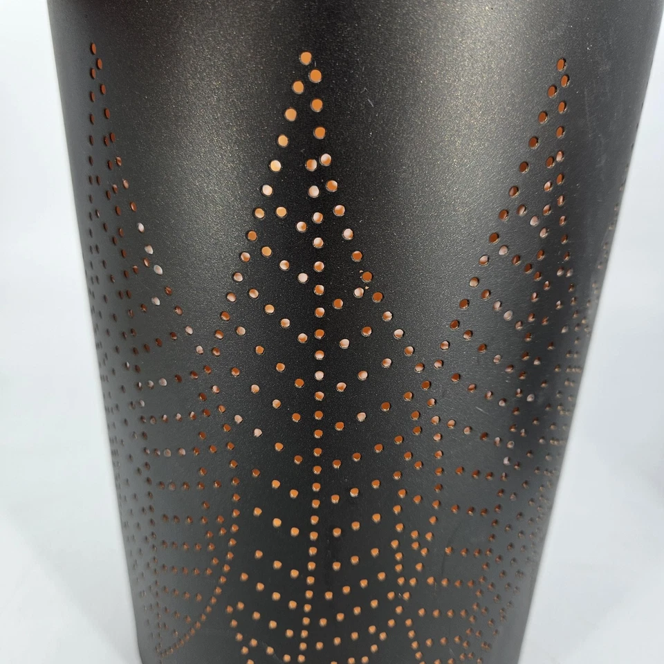 Candelabros grande pequeño corte hoja negra barril cobre huracán Foto 4 de 4