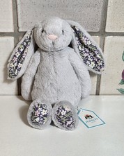 Jellycat SMALL Blossom Silver Bunny Bloom Authentic New with Tags  Dust Bag