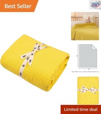 Versatile 4-Layer Baby Muslin Blanket - Breathable 100 Cotton, Large Size