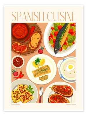 Poster Traditional Food - Spanish Cuisine