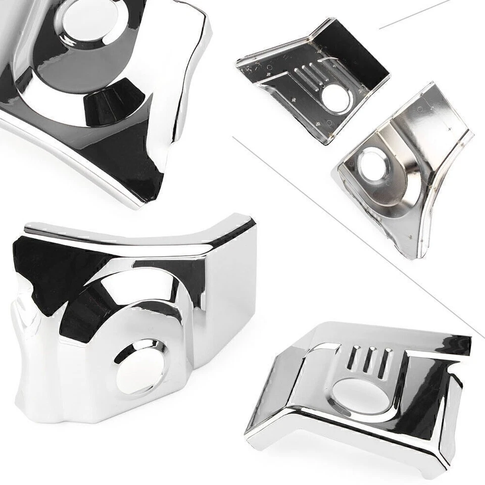 Par de cubiertas de ajuste de marco de brazo oscilante ABS para Honda VTX 1300C/R/S 2003-09 cromadas Foto 3 de 4