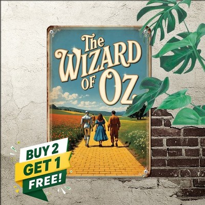 Classic Movie Yellow Brick Road Retro Fantasy Wizard Theme Poster Metal Tin Sign