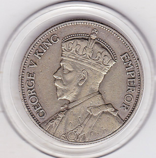 1934 NZ Silver (50%) Coin Florin (2/ ) King George 5th