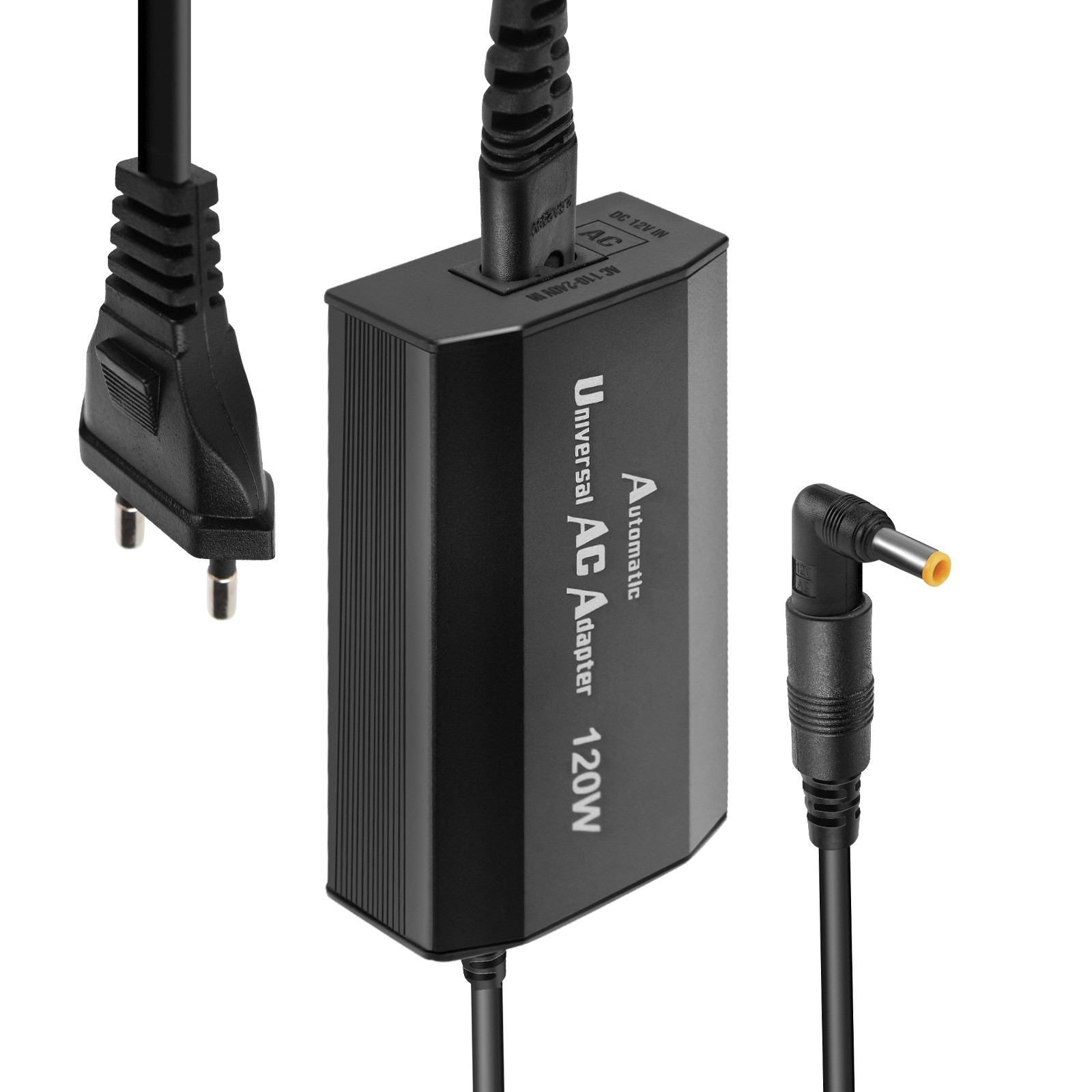 Chargeur PC portable universel 120W premium noir avec 10 connecteurs
