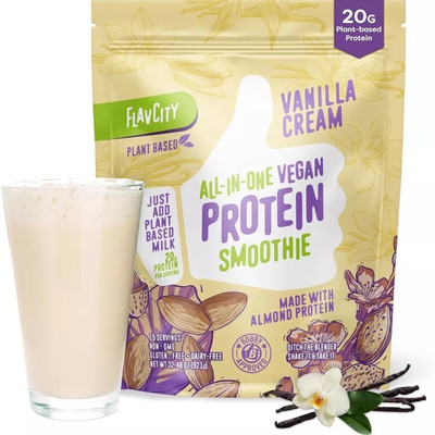 FlavCity All In One Vegan Protein Powder Smoothie Vanilla Creme - 32.49oz - 4/26