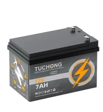 12V 7Ah Lithium LiFePO4 Battery, Rechargeable Battery, Up to 5000+ Deep Cycle...