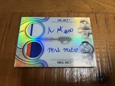 Topps 2026 Dynasty Dual Autograph Patch Mascot Card Mr. Met Mrs. Met Mets /5