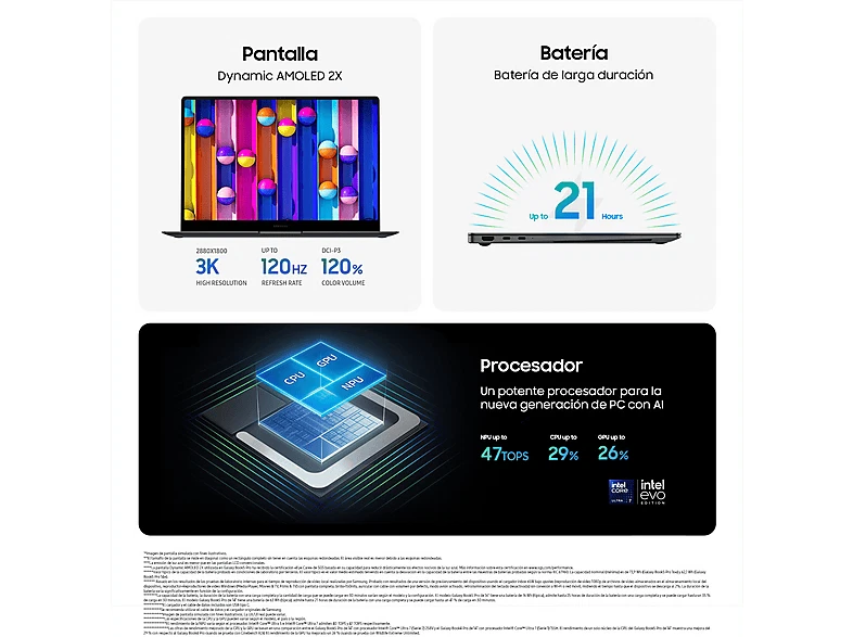 Portátil - Samsung Galaxy Book5 Pro Copilot+ PC, 14" WQXGA+ Táctil, Intel® EVO™ - Imagen 4 de 4