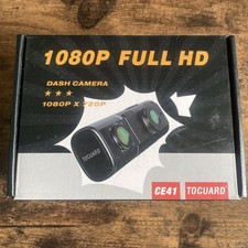 TOGUARD Dual Dash Cam with IR Night Vision FHD 1080P Front and 720P Inside Dash