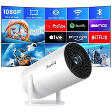 Full HD 1080P Projector with WiFi 6  Dustproof Design for Family Movie Nights
