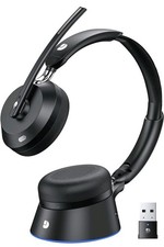 Wireless Headset with Microphone for PC, Bluetooth Headset with Noise Canceling