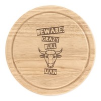 Beware VerrüCkte Bull Mann Rund Zerkleinern KäSebrett Lustig Tiere