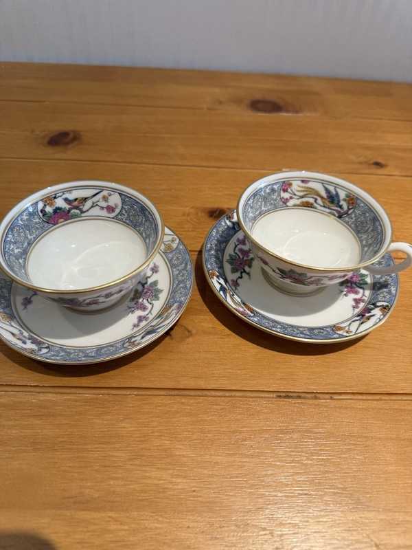 Vintage Lennox Ming Bird Porcelain ￼ Cup And Saucer