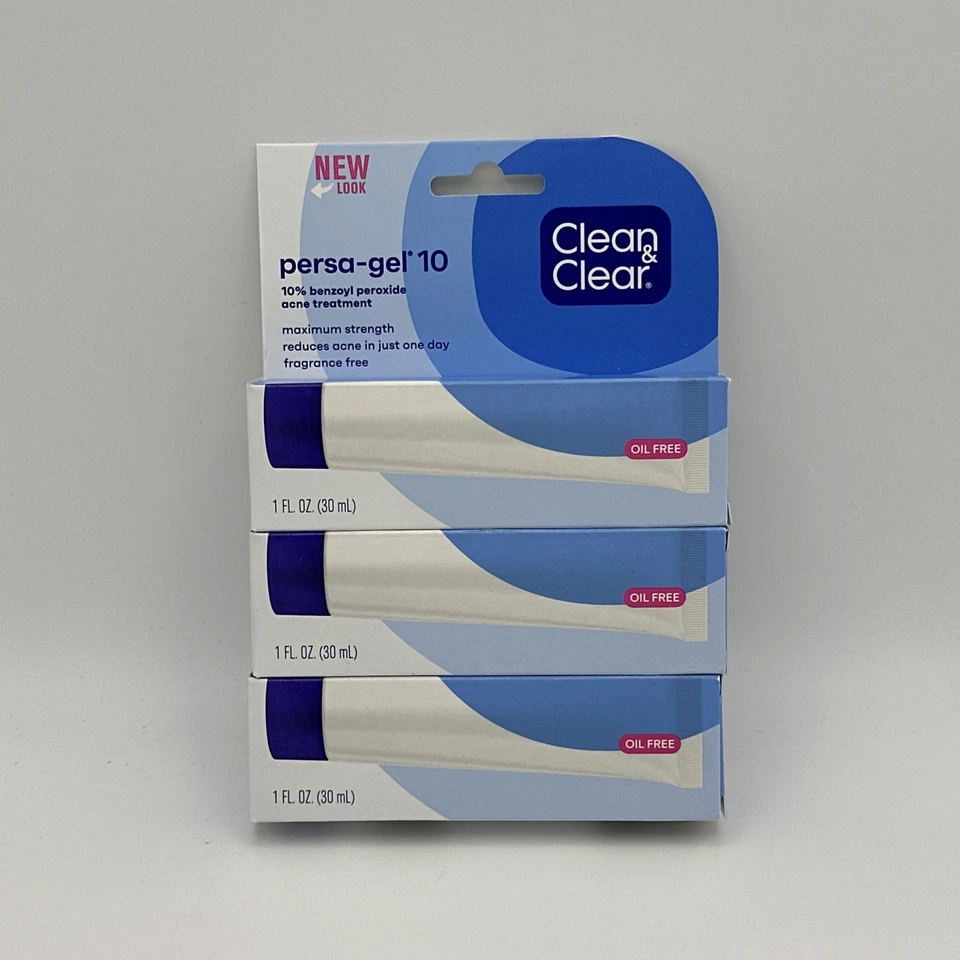 Ungüento Clean & Clear Persa-Gel 10 Max Strength para manchas de acné 1 oz (paquete de 3) Foto 3 de 4
