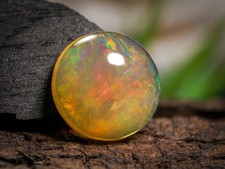 6.87 Carat Ethiopian Fire Opal Cabochon 13x13x7 MM Round Shape Welo Fire Opal