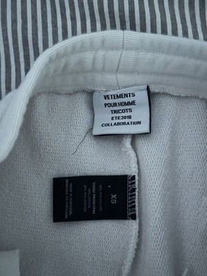 Vetements x Umbro Men s White Jogger Sweatpants XS Drawstring Elastic Pockets