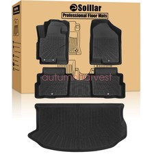 Tpe Floor Mats Linerstrunk Cargo Liner For 2010-2013 Kia Soul All Weather 4pcs