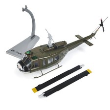Premium 1:48 Scale US Army UH-1 Huey Helicopter Diecast Model with Display Stand