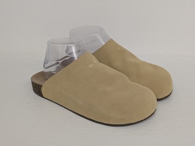 Adidas Adimule Slide Mens Mule Slippers Golden Beige Clogs Comfort Leather 7.5