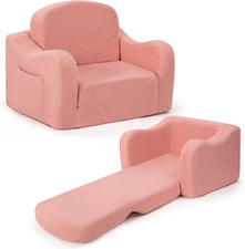 Comfy Toddler Chair Kids, 2-In-1 Soft Couch Fold Out for Kids, Toddler Chairs