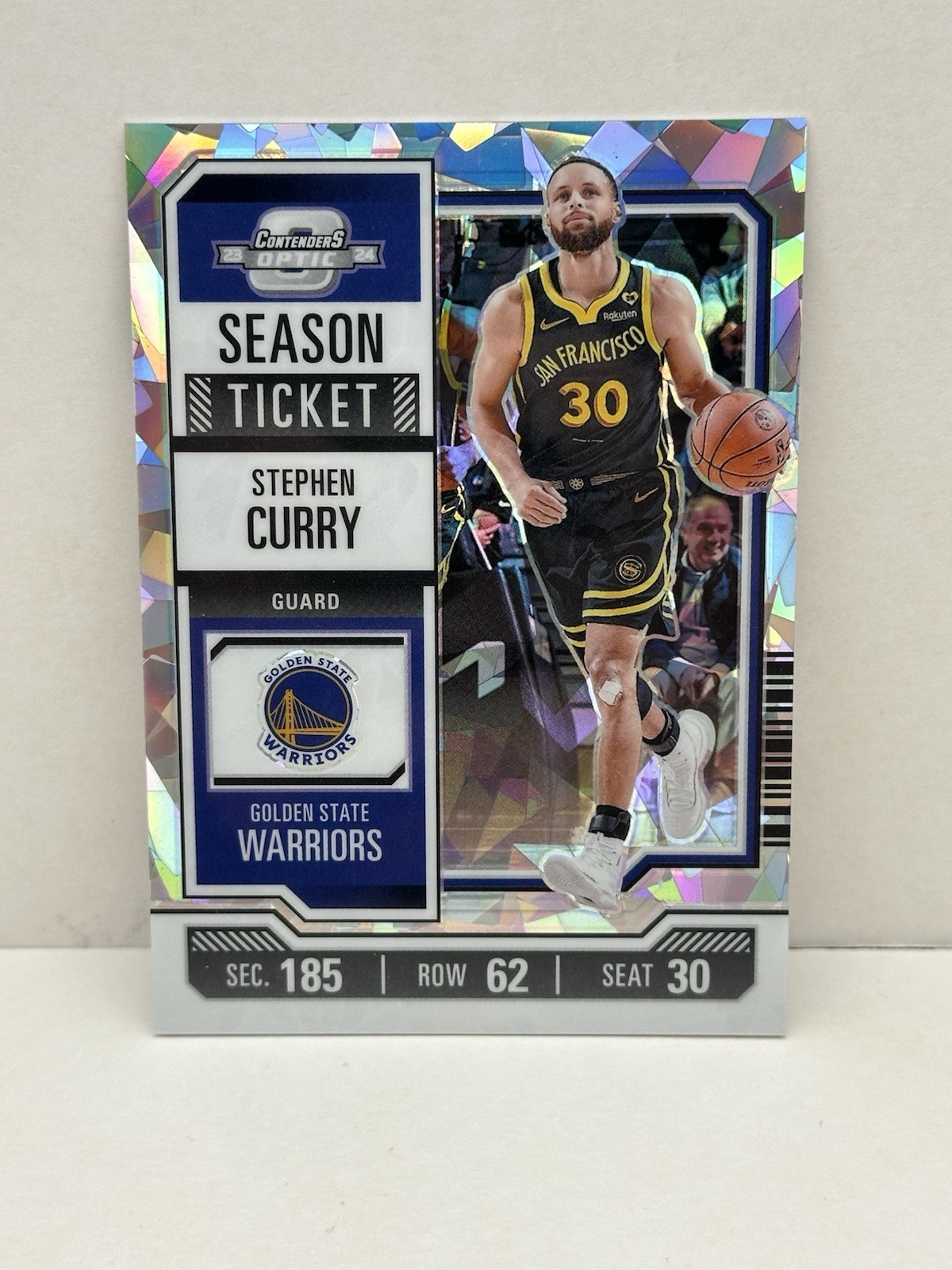 2023-24 Panini Contenders Optic Stephen Curry Cracked Ice Ticket /23 SSP Rare