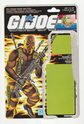 RARE GI Joe 1989 TIGER FORCE ROADBLOCK Full Uncut File Card NICE 