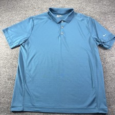 Nike Golf Polo Shirt Men s Size XL Blue Short Sleeve Tour Performance Dri-Fit