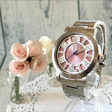 Vivienne Men's Pink Tone Watch SS Battery Genuine From Japan