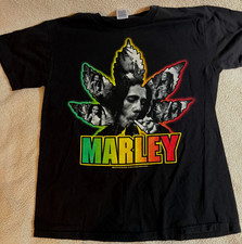 2007 Bob Marley Weed Reggae Rasta T-Shirt Delta Pro Weight MEDIUM 100 COTTON