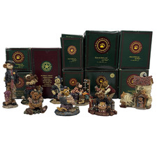 Lot of 9 Vintage Boyd's Bears  Friends Figurines Bearstone Collection w/ Boxes