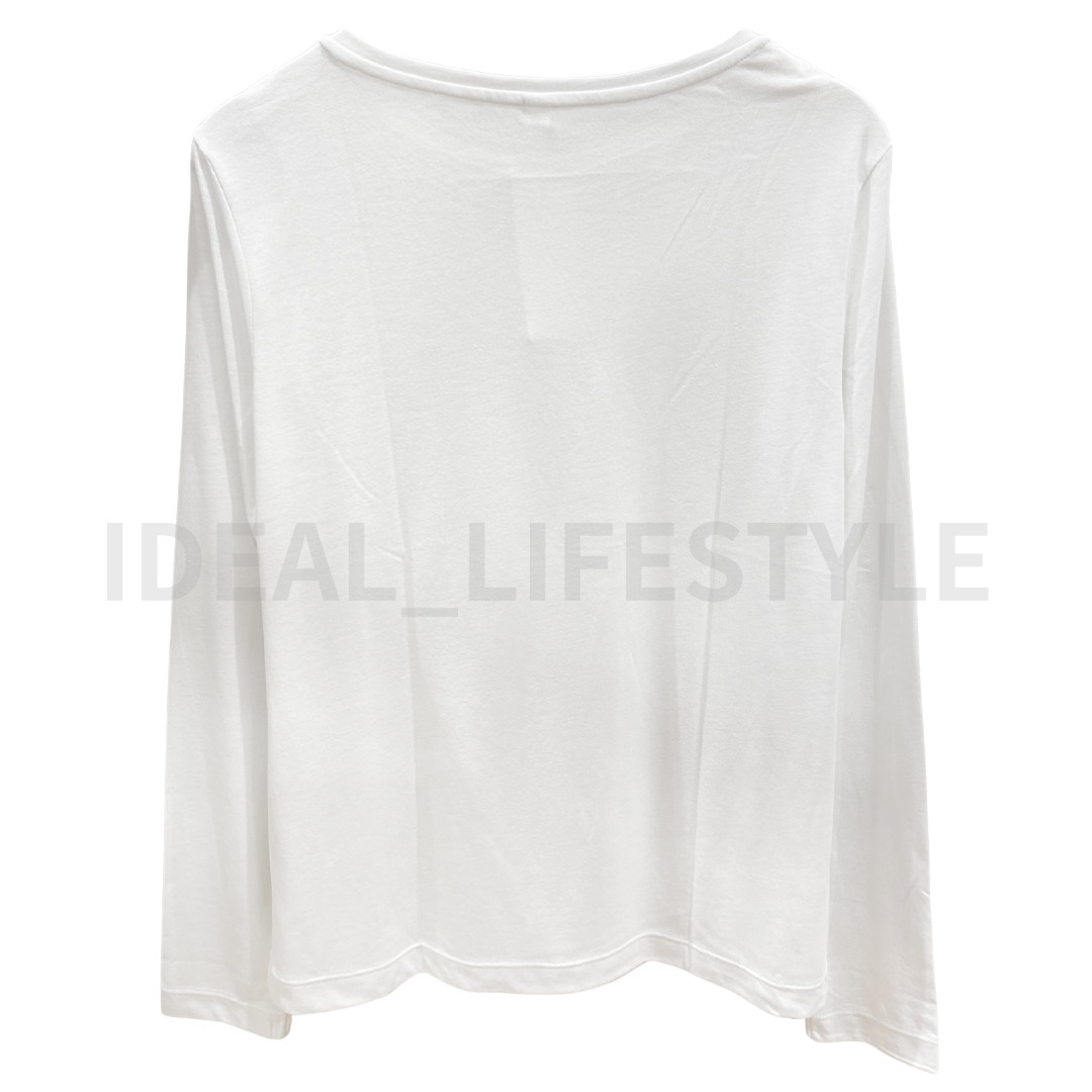 UNIQLO Sheer T-Shirt S-3XL Off White Black Pink Brown Cream Women 484231 NWT thumbnail 4