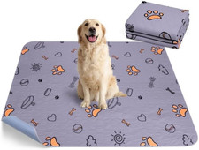 Washable Pee Pads for Dogs, 2 Pack Large 34"X36" Super Absorbent Reusable Puppy